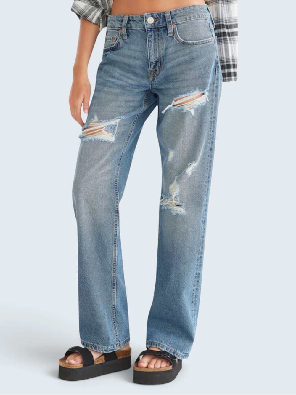 Aeropostale 90’s Baggy Jeans Y2K Straight Leg
Distressed Size 6